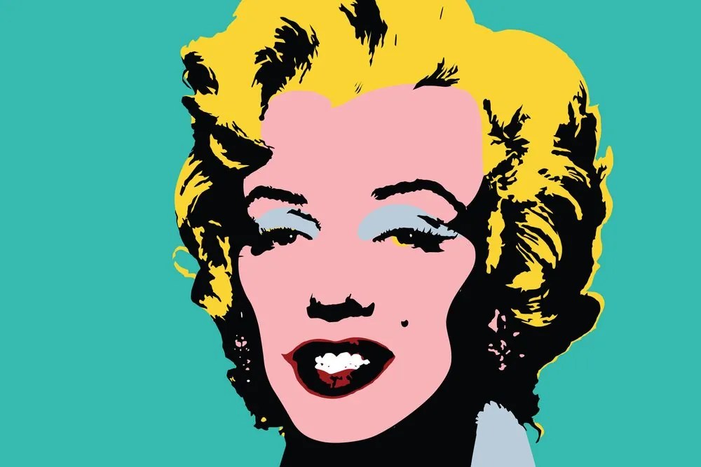 Az ikonikus Marilyn Monroe képe pop art designban