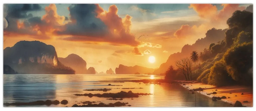 Kép - Kilátás a partról (120x50 cm)