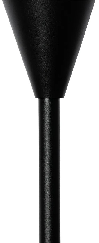 Modern asztali lámpa fekete opál üveggel - Drop