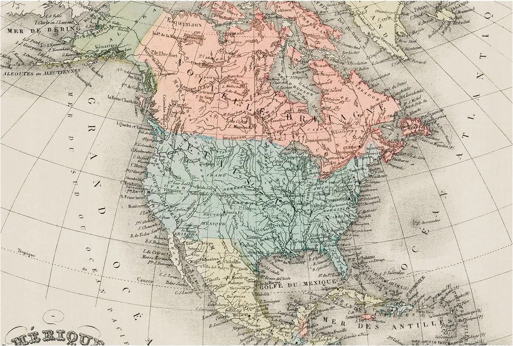 Flizelina fotótapéta Nappali és Hálószoba irodába Történelmi térkép 104x70