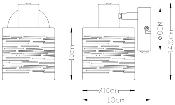 Globo 15342-1 - Fali lámpa TUNNO 1xE14/15W/230V