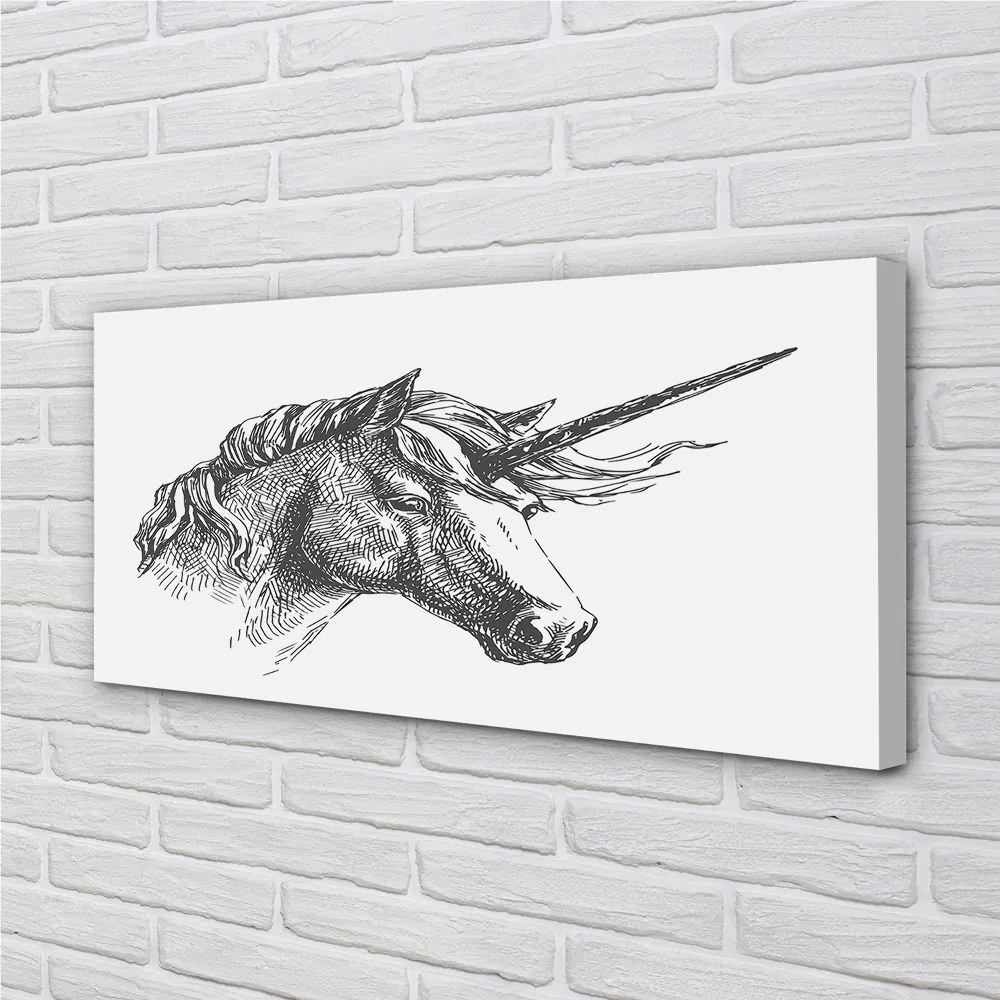 Canvas képek rajz egyszarvú 140x70 cm