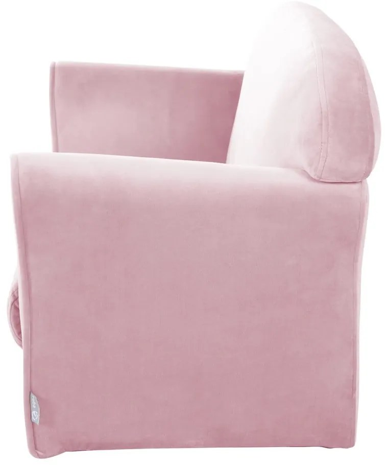 Világos rózsaszín bársony gyerek kanapé 78 cm Lil Sofa – Roba