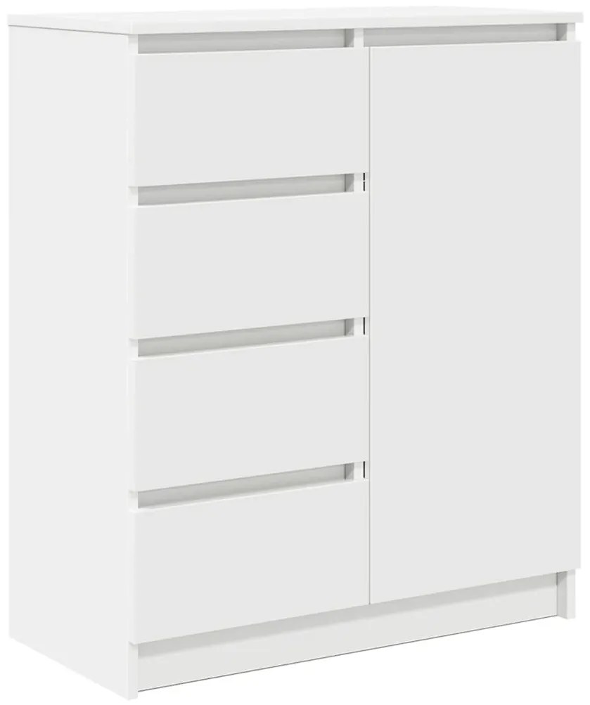 fehér szerelt fa tálalószekrény fiókos 71x35x84 cm