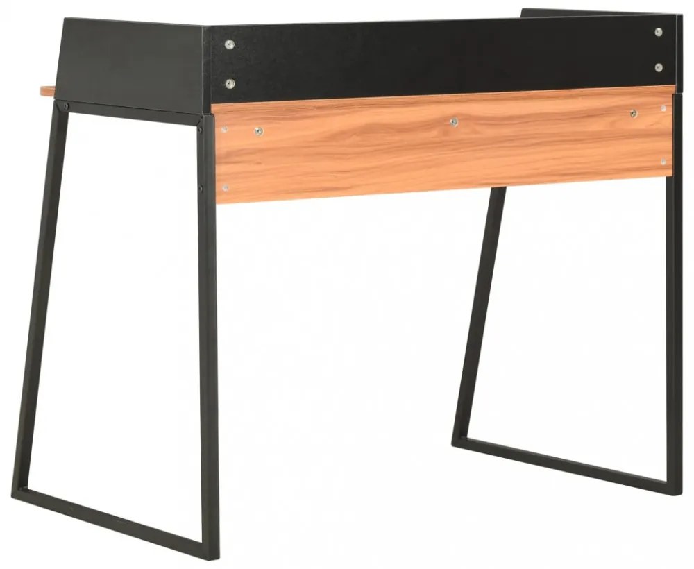 fekete és barna íróasztal 90 x 60 x 88 cm