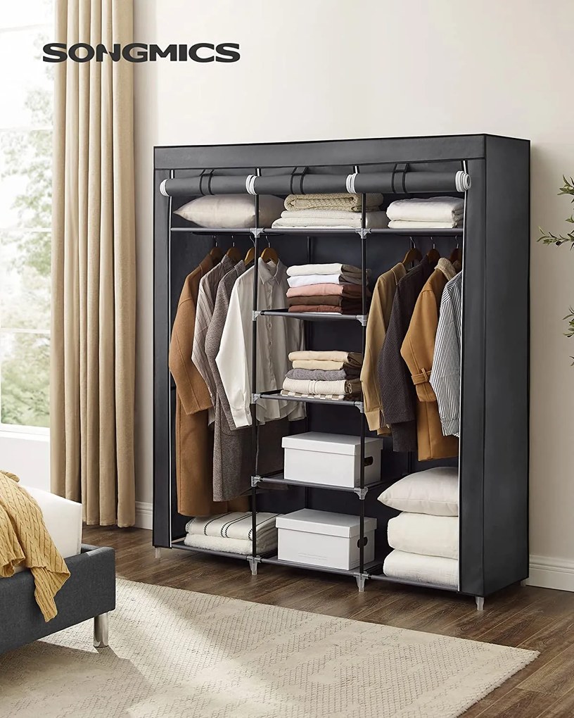 Ruha szekrény 175 x 150 x 4 cm, szürke