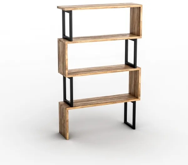 CEYLAN könyvtár 128x80 cm barna/fekete