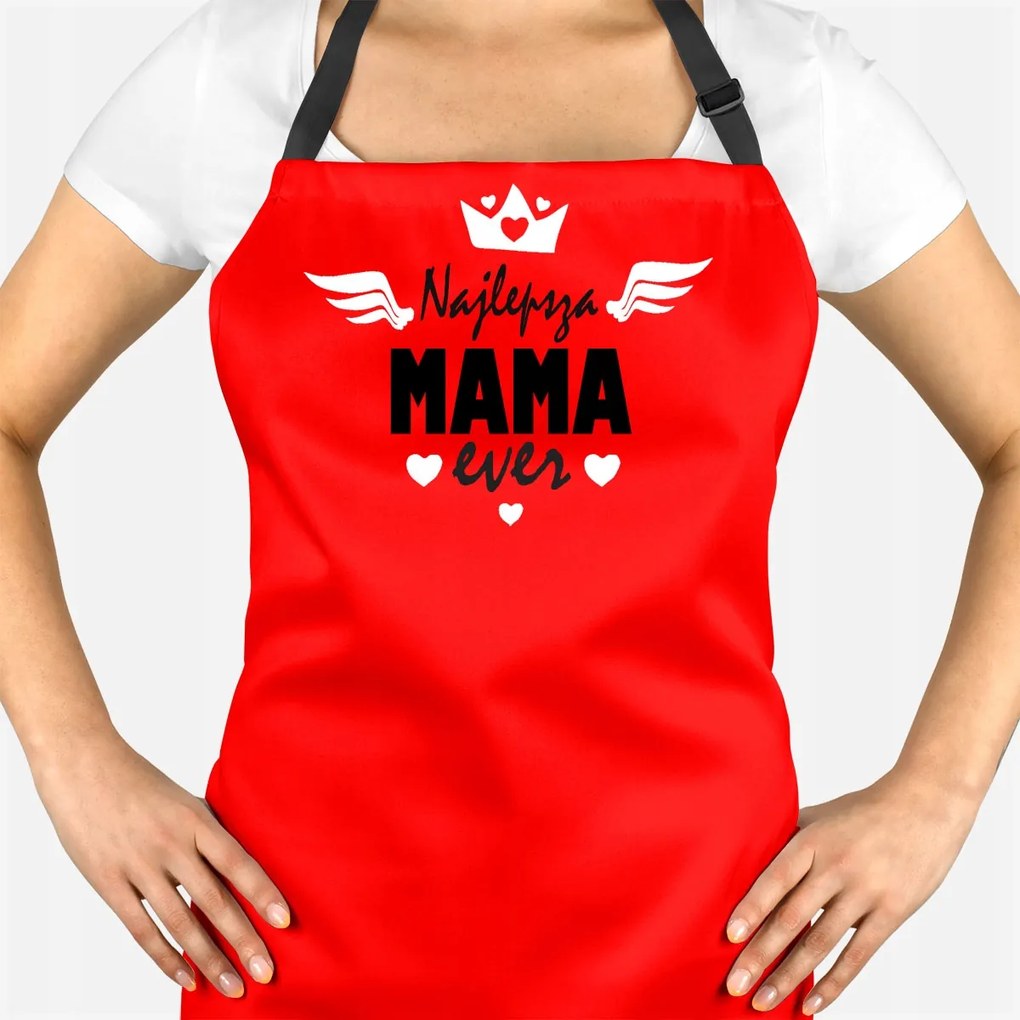 Konyhai kötény Anyák napja Nőnapi kötény Piros Névvel
