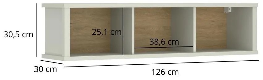 Függesztett polc Kodro (kasmír + evoke tölgy) . 1116935