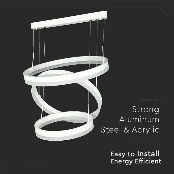 LED dimmelhető csillár zsinóron LED/86W/230V 3000K fehér