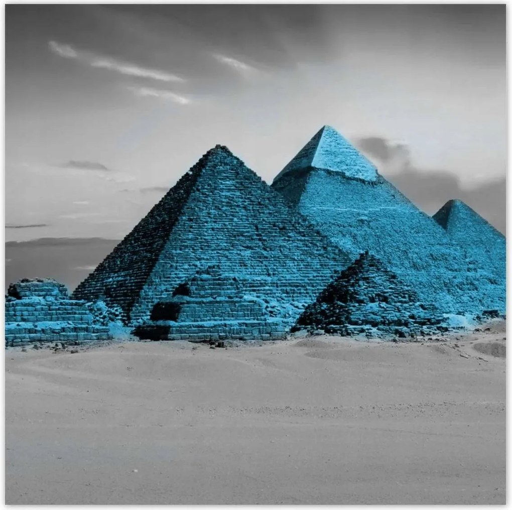 Poszterek 140x140 Kék piramisok