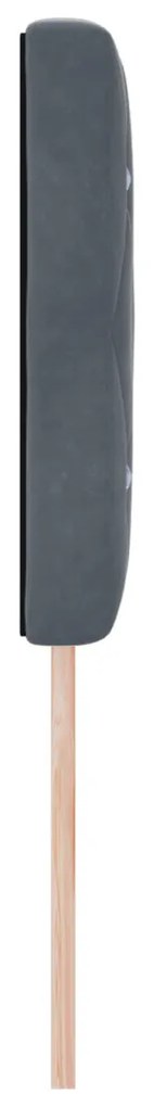 LED Fejtámla LED -es lámpákkal Sötétszürke 144 cm Bársony