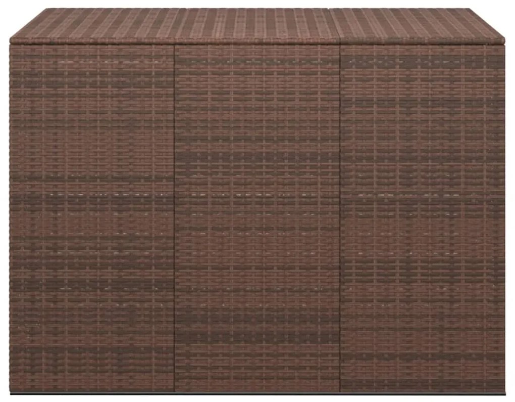 vidaXL barna polyrattan kerti párnatartó doboz 145 x 100 x 103 cm