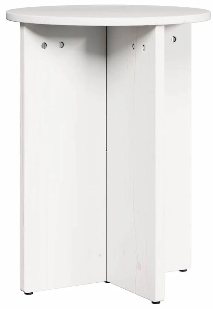 Dohányzóasztal 2 pcs Fehér 41.5 x 41.5 x 41 cm Tömör fenyőfa