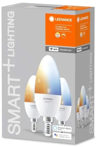 SET 3x LED fényerő-szabályozós izzó SMART + E14 / 5W / 230V 2700K-6500K - Ledvance