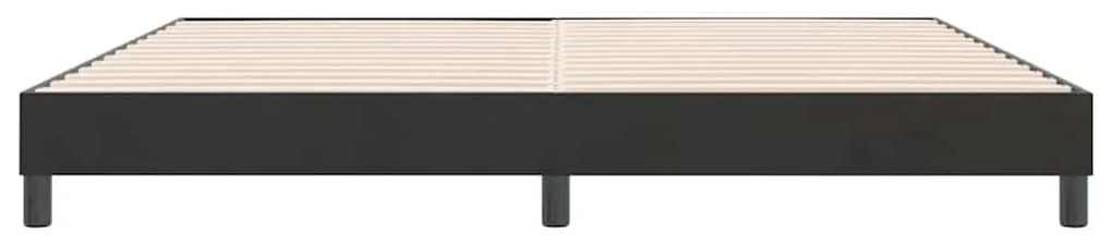 vidaXL fekete bársony ágykeret matrac nélkül 180x220 cm