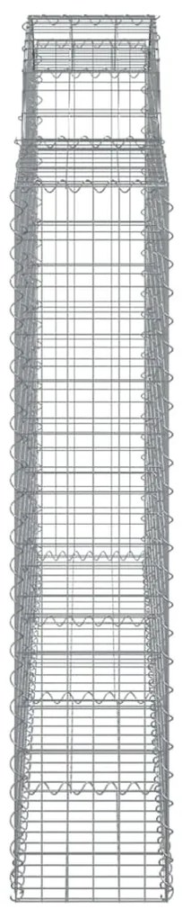 12 db íves horganyzott vas gabion kosár 200x30x140/160 cm