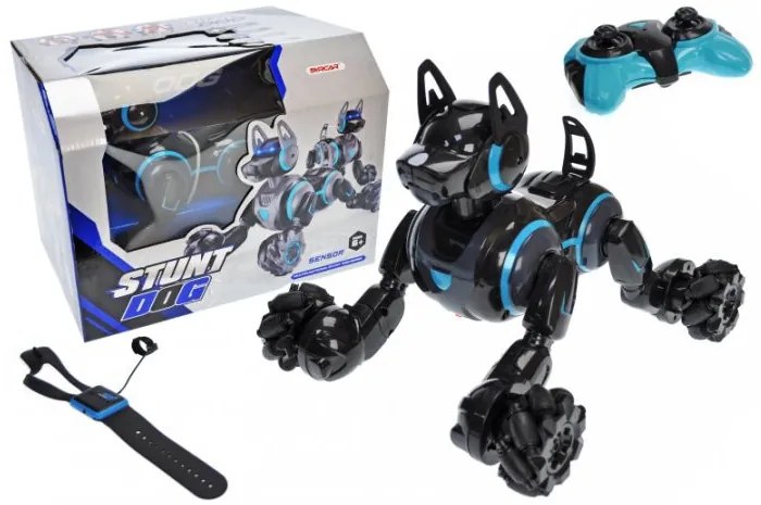 Stunt Dog Karkötő Távirányítós Driftelő Okos Robot Kutya 7.4V Akku 2.4 Ghz