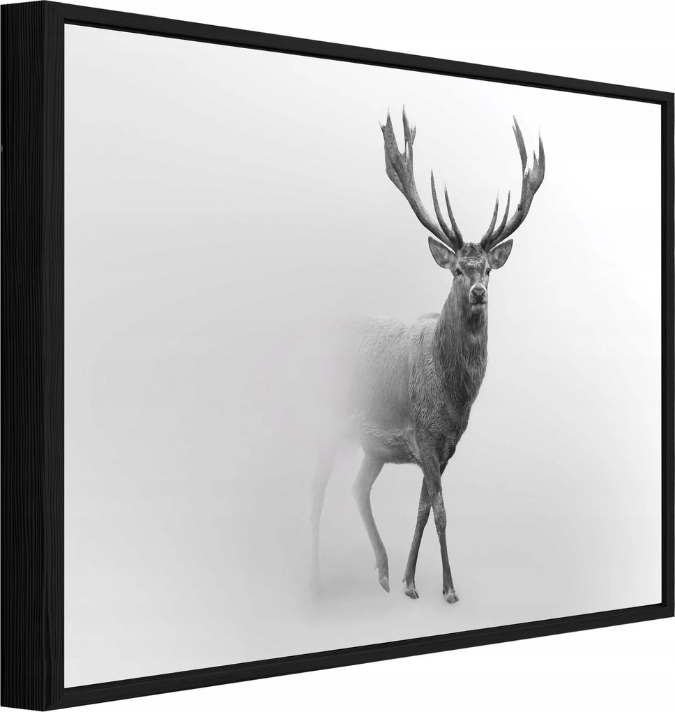 Vászonkép Fekete Keretben Szarvas Állatok Nappali Hálószoba 100x70