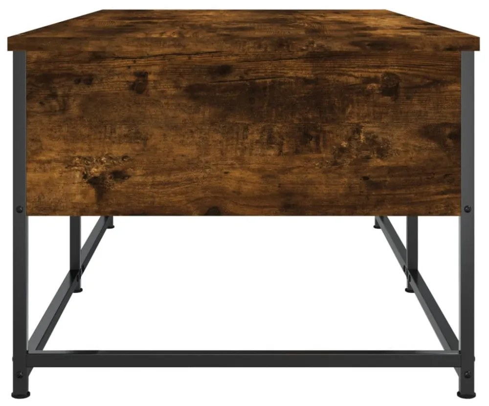 füstös tölgy színű szerelt fa dohányzóasztal 100 x 51 x 40 cm