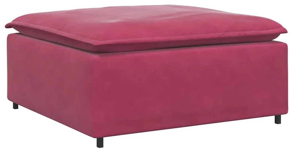 borvörös moduláris kanapé lábzsámoly modul 100x100x48 cm