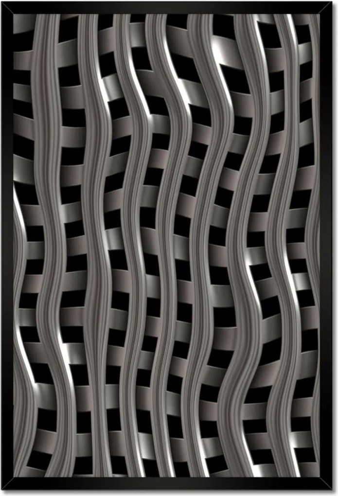 Poszterek keretben 40x60 Ezüst hullámok