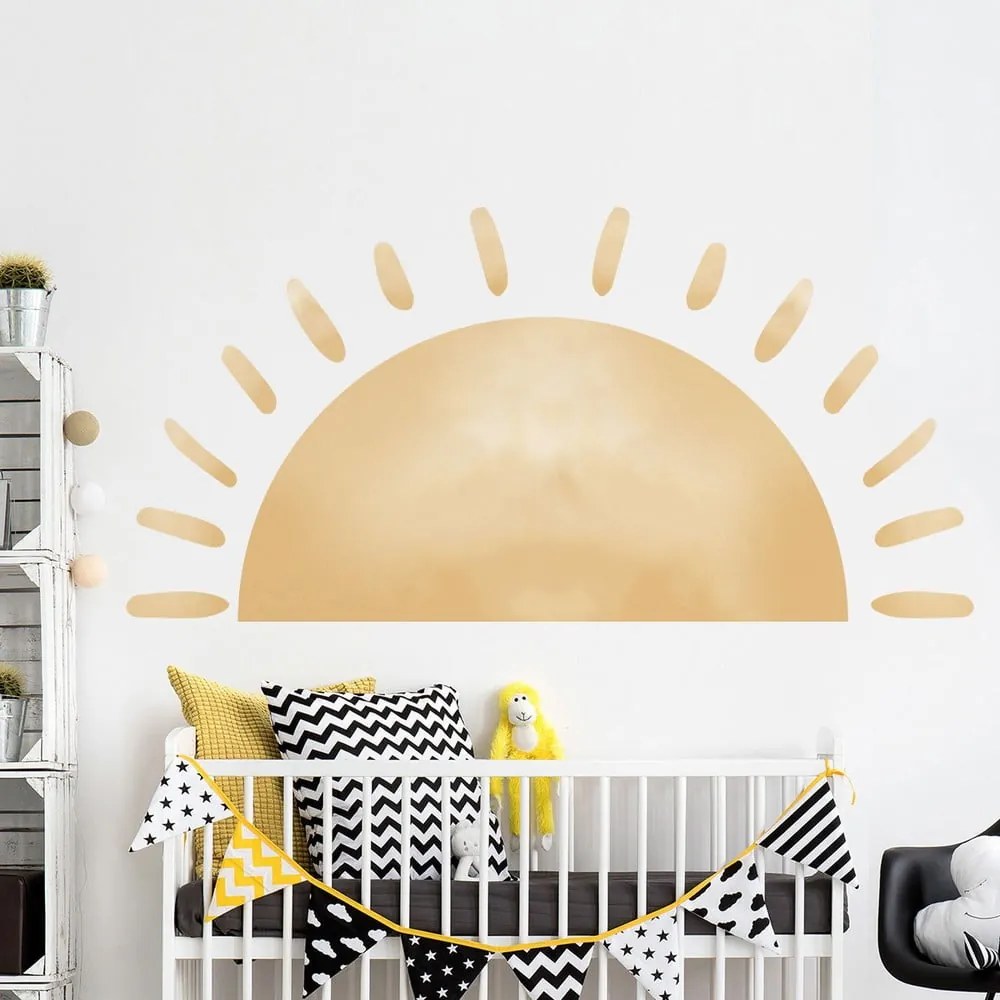 Gyerek falmatrica 155x75 cm Watercolor Sun – Ambiance