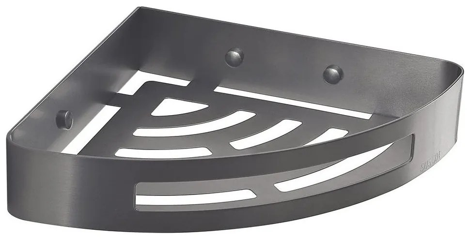 Gedy - Sarokpolc a zuhanyzóba SMART 21x4,5 cm metál szürke