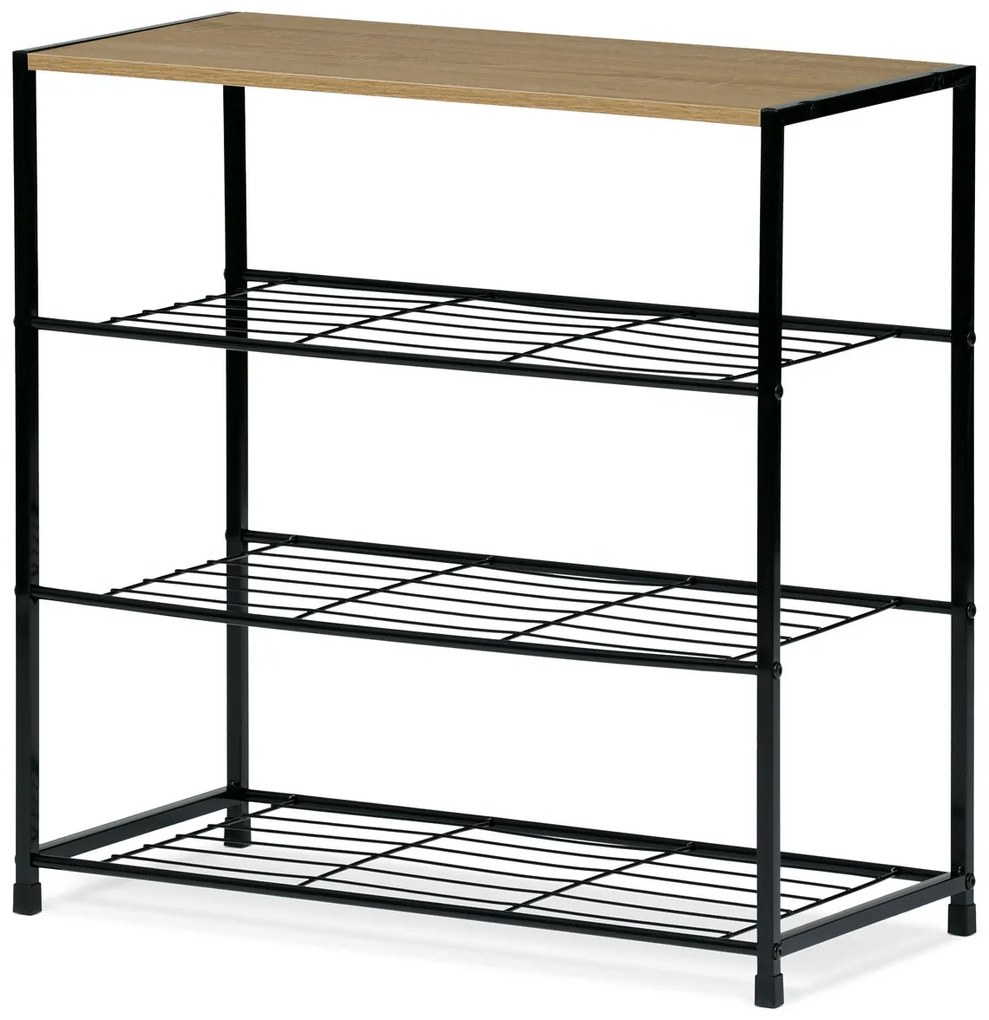 GD-414 OAK Leik, 4 polcos cipőtartó, 63 x 30 x 63,5 cm, 4 emelet