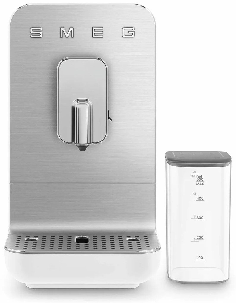 SMEG Automatický kávovar BCC13 na cappucino 19 barů s dávkovačem mléka, 1,4l, bílá - Smeg