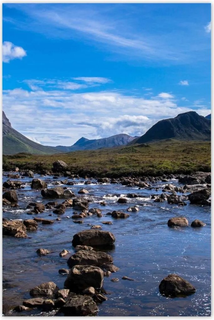Poszterek 80x120 Kő folyó Hegyek