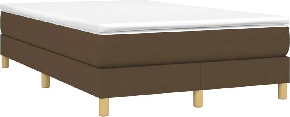 vidaXL sötétbarna szövet rugós ágy matraccal 120 x 190 cm