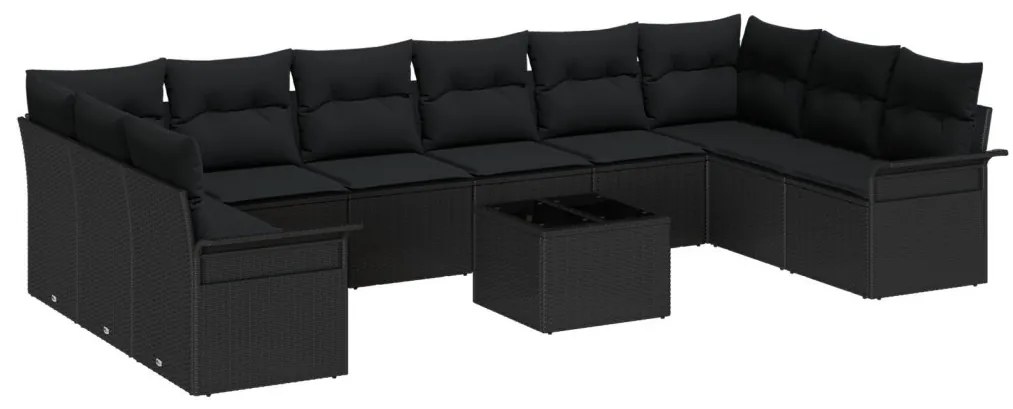Kerti Kanapé Szett párnával tárolóval 11 pcs Bézs Poli rattan