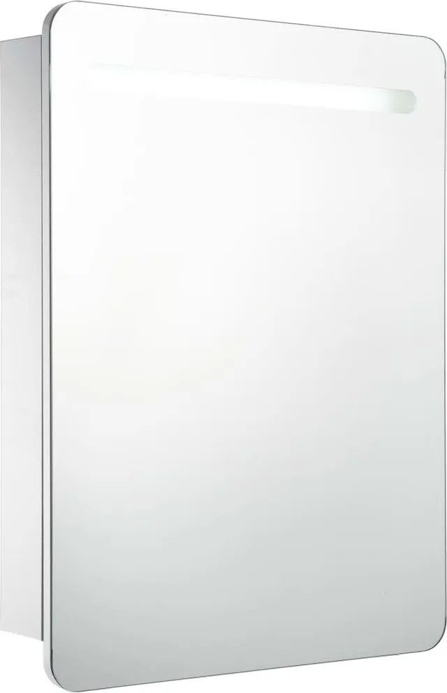 vidaXL tükrös fürdőszobaszekrény LED világítással 60 x 11 x 80 cm