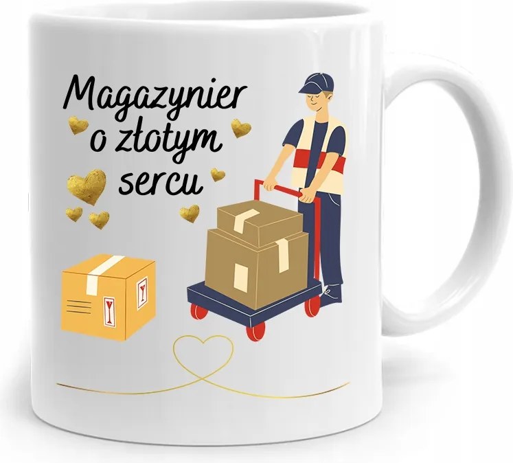 Ajándék Bögre Arany Szívű Raktárosnak, fényképes nyomattal