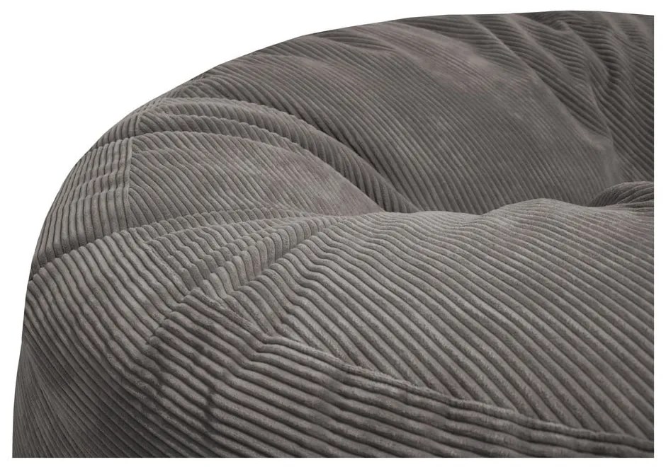 Sötétbarna kordbársony babzsákfotel Roll 190 – SLOWDOWN