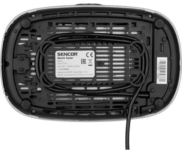 Sencor - Kenyérpirító két nyílással és melegítőráccsal 1000W/230V ezüst