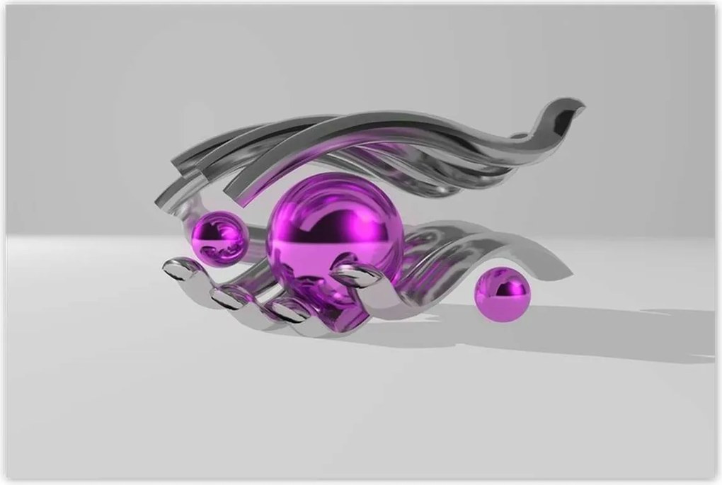 Poszterek 120x80 Lila gömbök a kézben