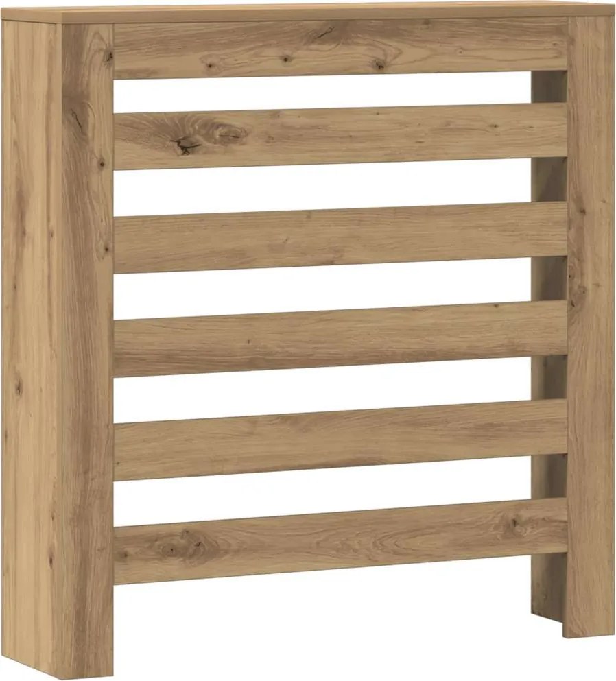 vidaXL kézműves tölgy szerelt fa radiátorburkolat 78 x 20 x 82 cm