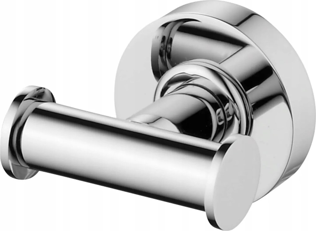 Fali törölközőtartó, kerek, krómozott