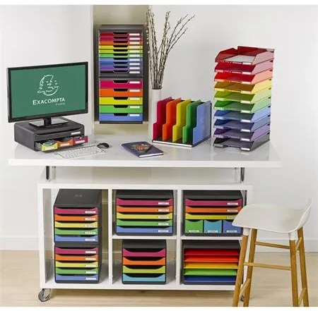 Irattároló, műanyag, 6 fiókos, EXACOMPTA Store-Box Maxi Iderama® (EX306798D)