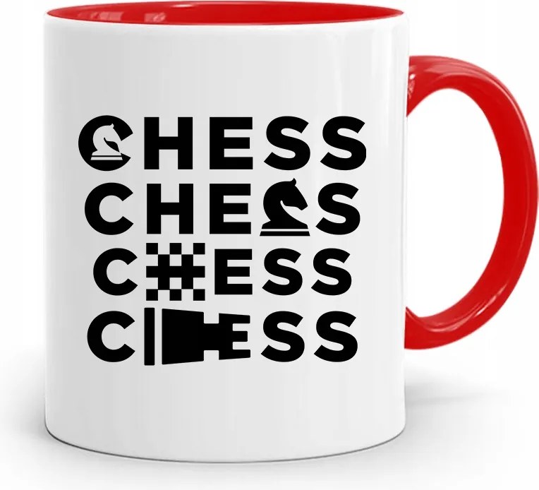 Sakkozóknak Piros Bögre Születésnapi Ajándék fényképes nyomtatással