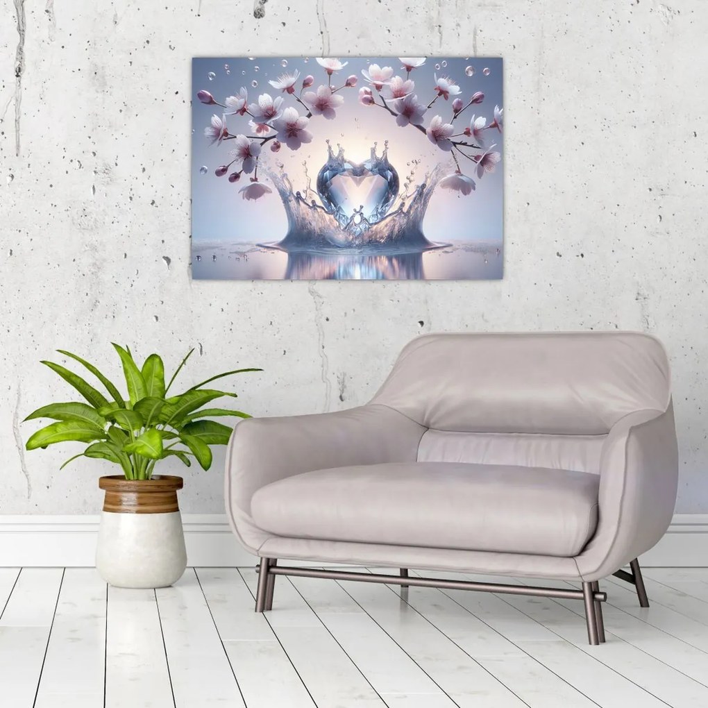Kép - Gyémánt szív (70x50 cm)