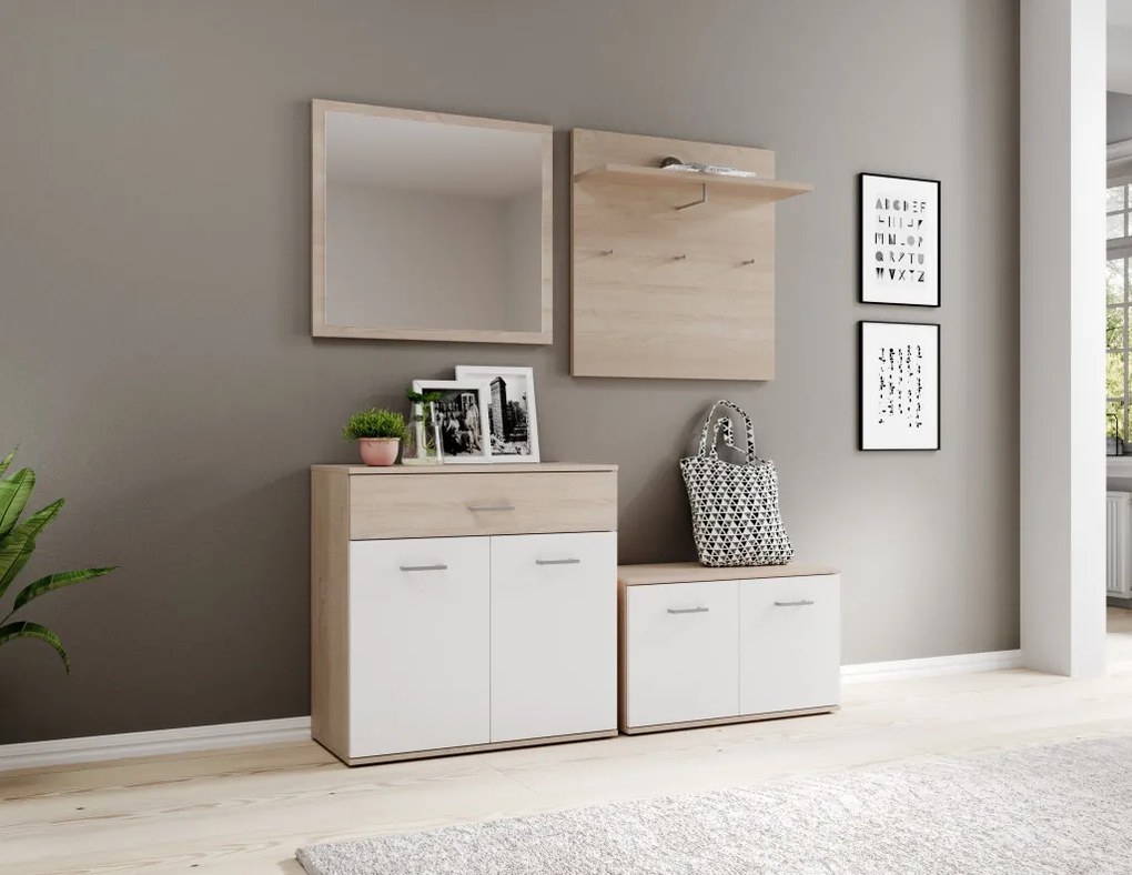 Irys Fali Tükör 70x80 cm. Sonoma Tölgy Színben