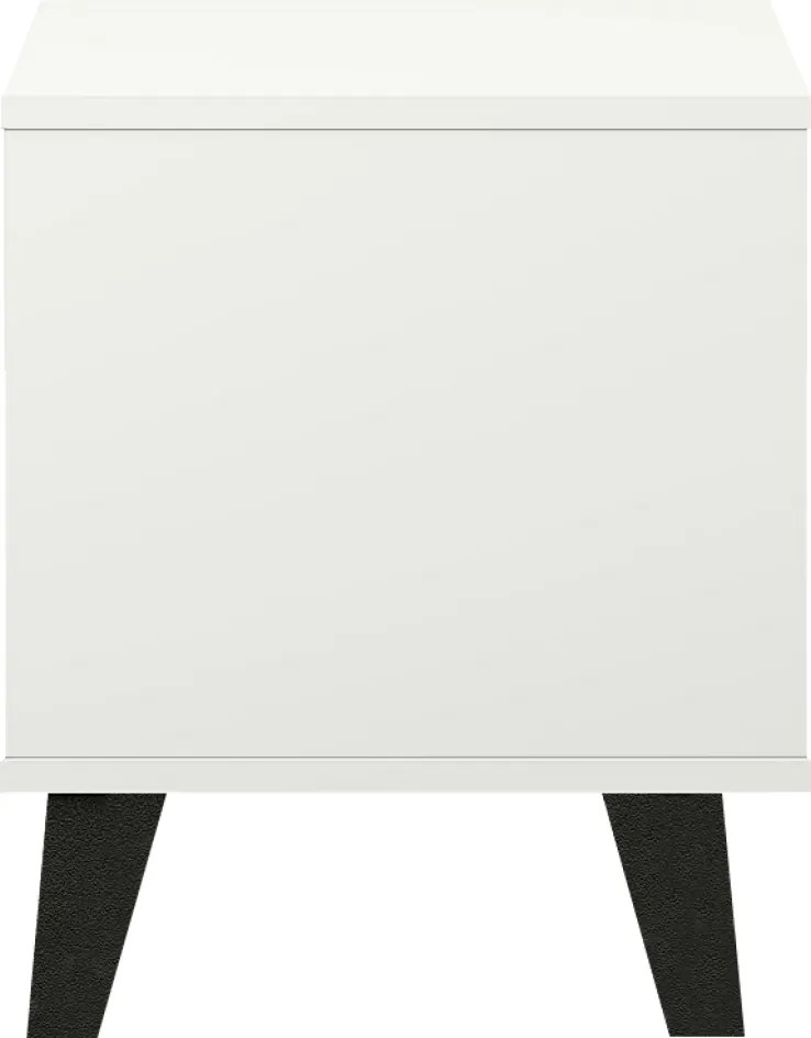 Éjjeliszekrény, fehér, BOGAN NEW 1S
