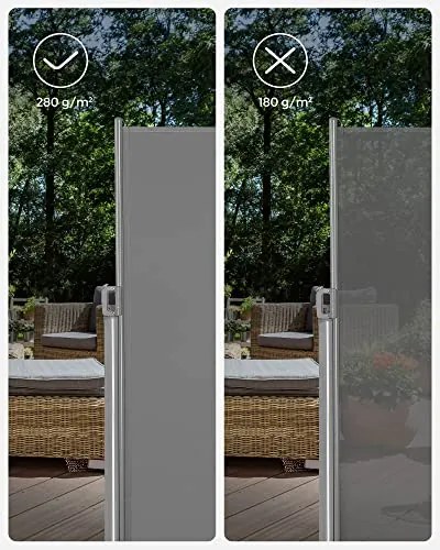 Oldalsó napellenző, kihúzató, 180*350 cm, szürke