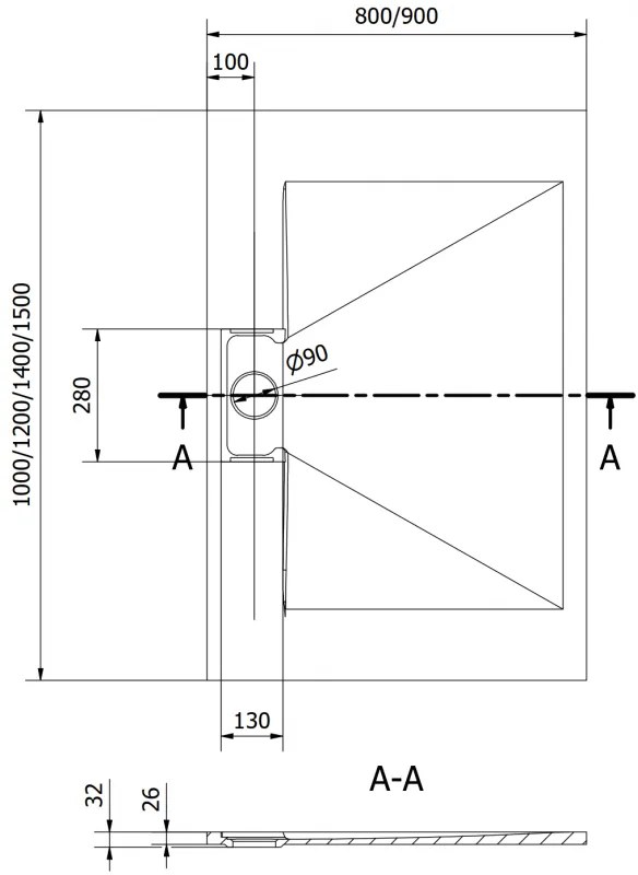 Mexen, Mexen Egon téglalap alakú SMC 140 x 80 cm, fehér - 4R108014