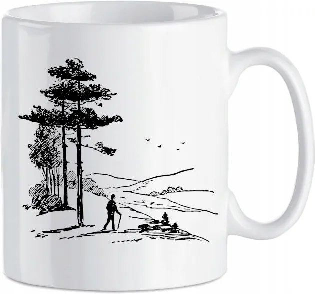 Nyomott mintás bögre Túrázáshoz 330 ml