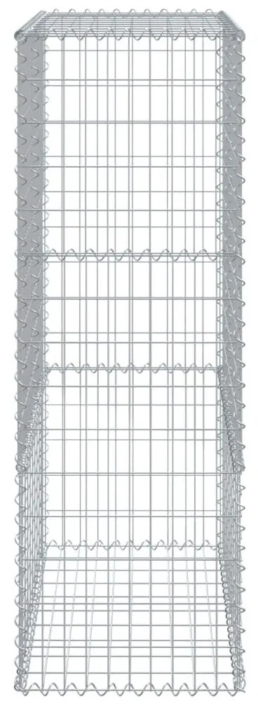 horganyzott vas gabion kosár fedéllel 300 x 50 x 150 cm