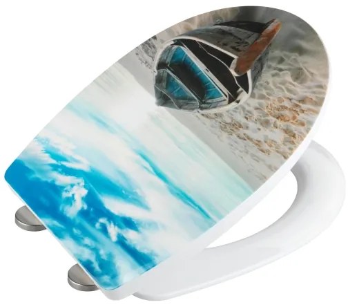 WENKO 23532100-WC WC-ülőke, 300/350 kg teherbírás, 36,5x45 cm, színes/ezüst